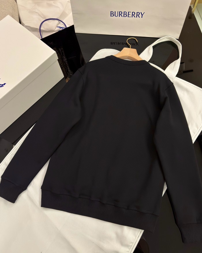NIGO Burberry Men's Spring and Autumn Black Letter Logo Pattern Printed Round Neck Long Sleeve Sweatshirt Elastic Drawstring Casual Pants Suit Set #nigo74235