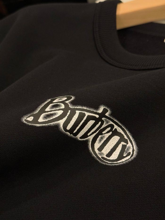 NIGO Burberry Men's Spring and Autumn Black Letter Logo Pattern Printed Round Neck Long Sleeve Sweatshirt Elastic Drawstring Casual Pants Suit Set #nigo74235