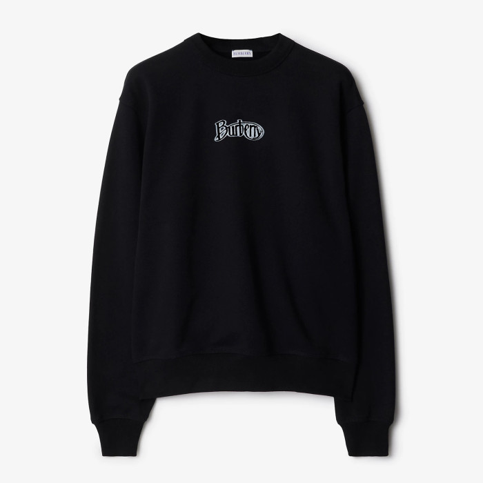 NIGO Burberry Men's Spring and Autumn Black Letter Logo Pattern Printed Round Neck Long Sleeve Sweatshirt Elastic Drawstring Casual Pants Suit Set #nigo74235