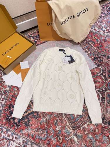 NIGO Louis Vuitton Men's Autumn and Winter Solid Color Crew Neck Knit Long Sleeve Sweater #nigo74265