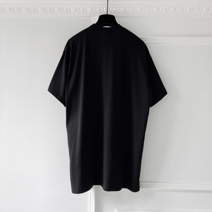NIGO Balenciaga Men's And Women's Summer Solid Color Embroidered Logo Pattern Round Neck Cotton Short Sleeve T-shirt #nigo74262