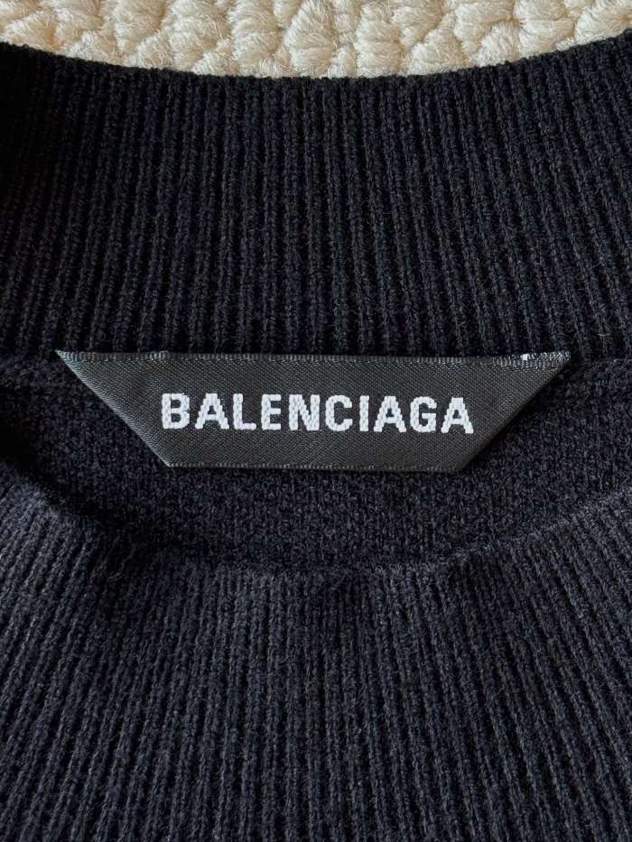 NIGO Balenciaga Men's Spring and Autumn Solid Color Logo Printed Round Neck Pullover Regular Fit Long Sleeve Sweater #nigo74275