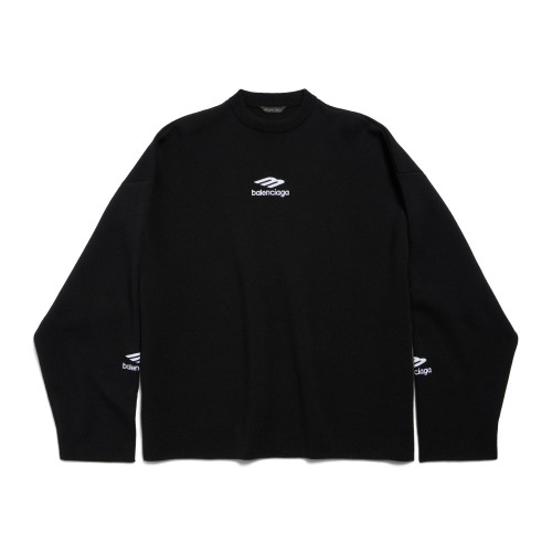 NIGO Balenciaga Men's Spring and Autumn Solid Color Logo Printed Round Neck Pullover Regular Fit Long Sleeve Sweater #nigo74275
