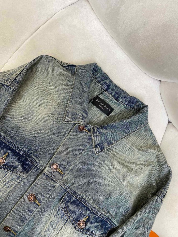 NIGO Balenciaga Men's Spring and Autumn Pattern Printing Single Breasted Long Sleeve Denim Jacket #nigo74278