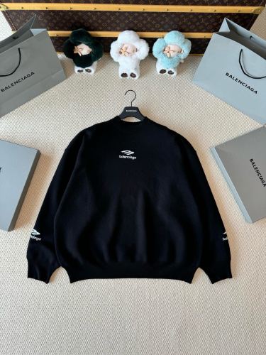 NIGO Balenciaga Men's Spring and Autumn Solid Color Logo Printed Round Neck Pullover Regular Fit Long Sleeve Sweater #nigo74275
