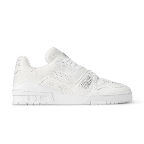 NIGO Louis Vuitton Men's LV Trainer Sneakers Calf Leather Upper Low Top Lace Up Fashion Board Shoes #nigo74279
