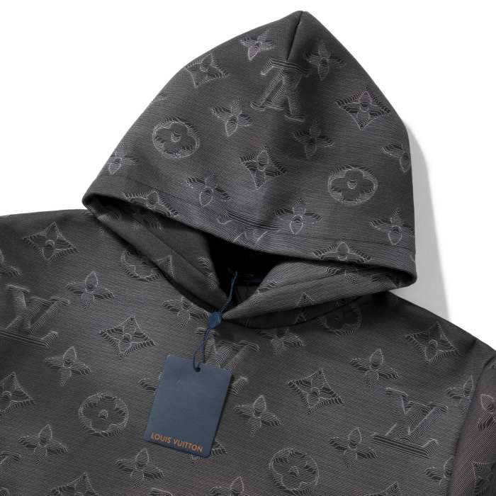 NIGO Louis Vuitton Men's Spring/Autumn Black Logo Printed Classic Hooded Sweatshirt #nigo74298