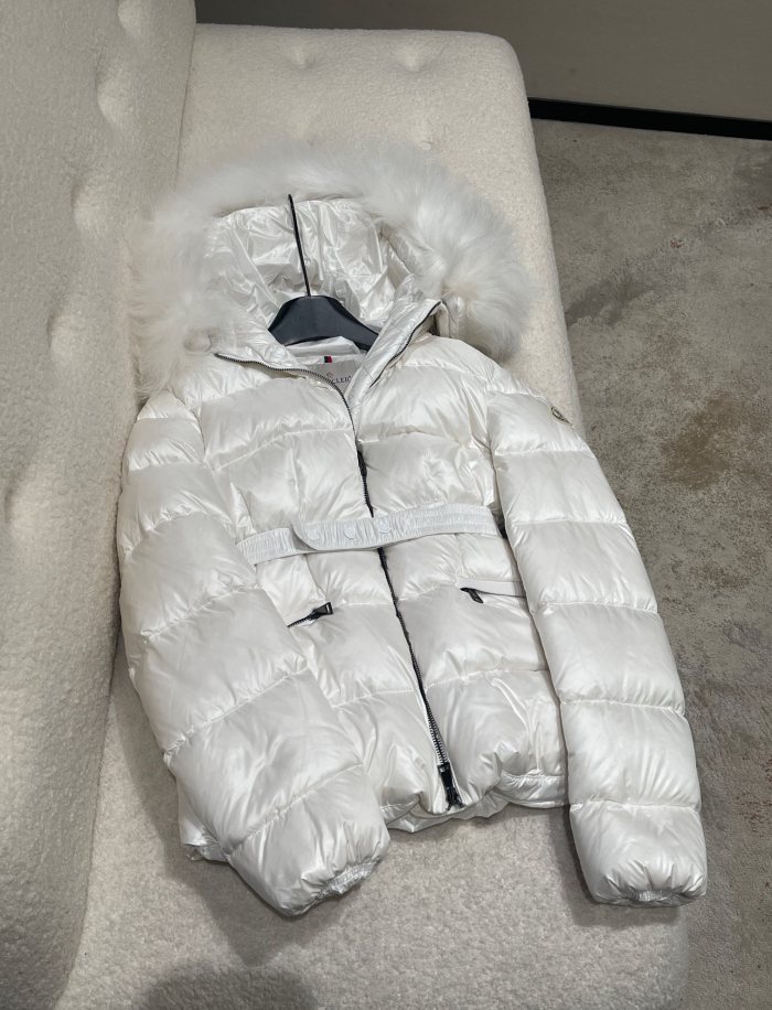 NIGO Moncler Women's Autumn and Winter Solid Color Hooded Waisted Long Sleeve Zipper Puffer Down Jacket #nigo74286