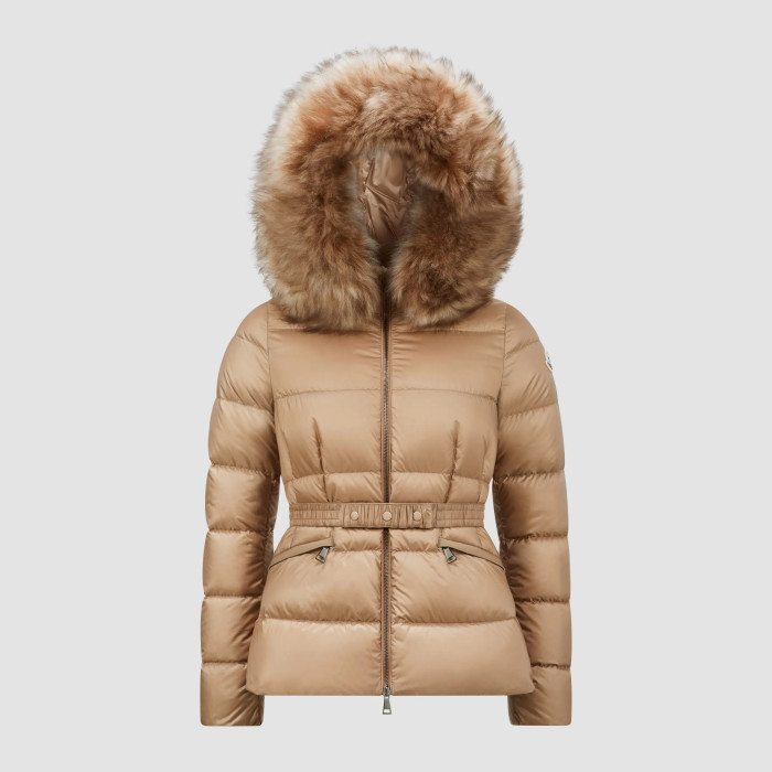 NIGO Moncler Women's Autumn and Winter Solid Color Hooded Waisted Long Sleeve Zipper Puffer Down Jacket #nigo74286