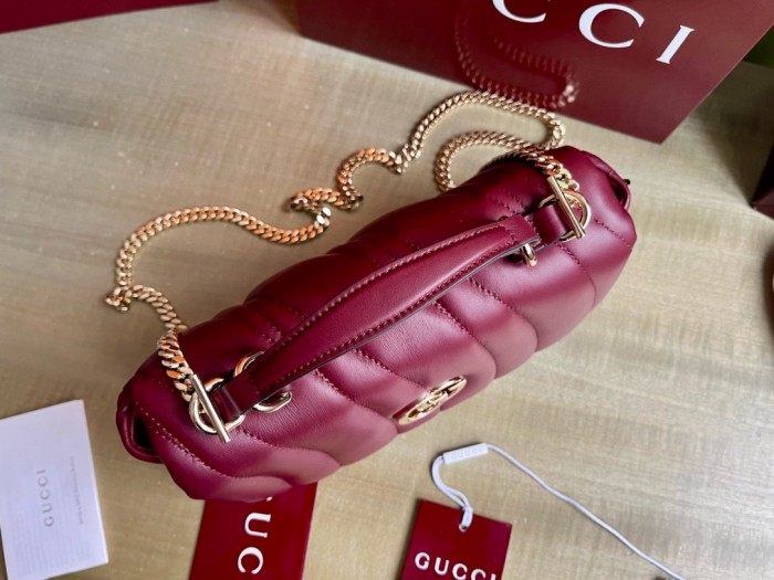 NIGO Gucci Milano Women's Solid Color Removable Shoulder Strap Quilted Leather Single Shoulder Crossbody Handbag Bag Bags #nigo74296