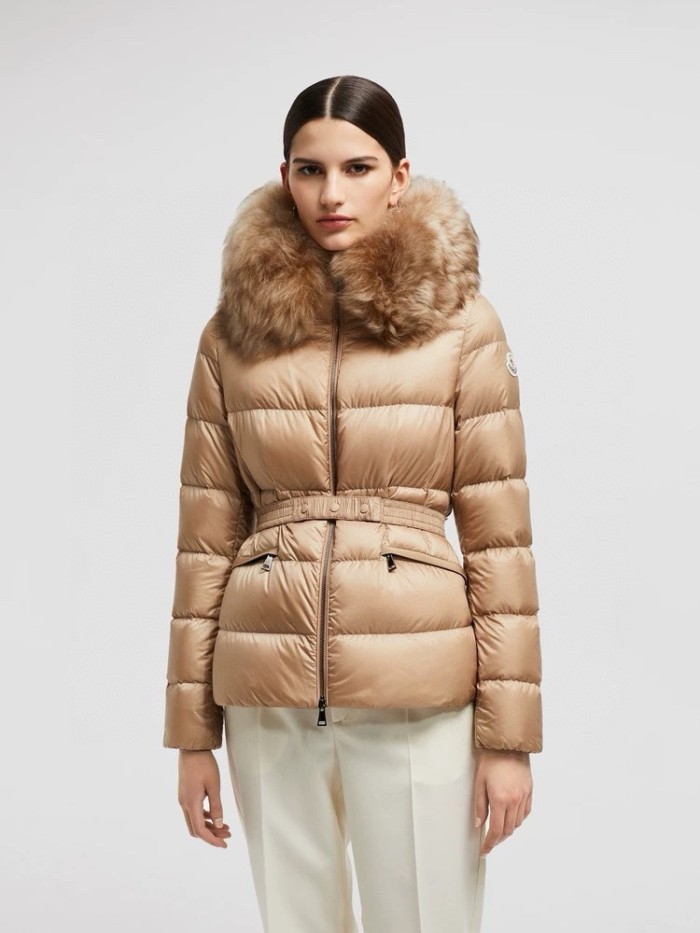 NIGO Moncler Women's Autumn and Winter Solid Color Hooded Waisted Long Sleeve Zipper Puffer Down Jacket #nigo74286