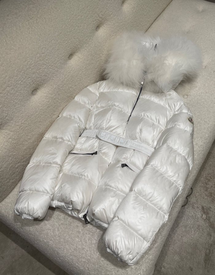 NIGO Moncler Women's Autumn and Winter Solid Color Hooded Waisted Long Sleeve Zipper Puffer Down Jacket #nigo74286