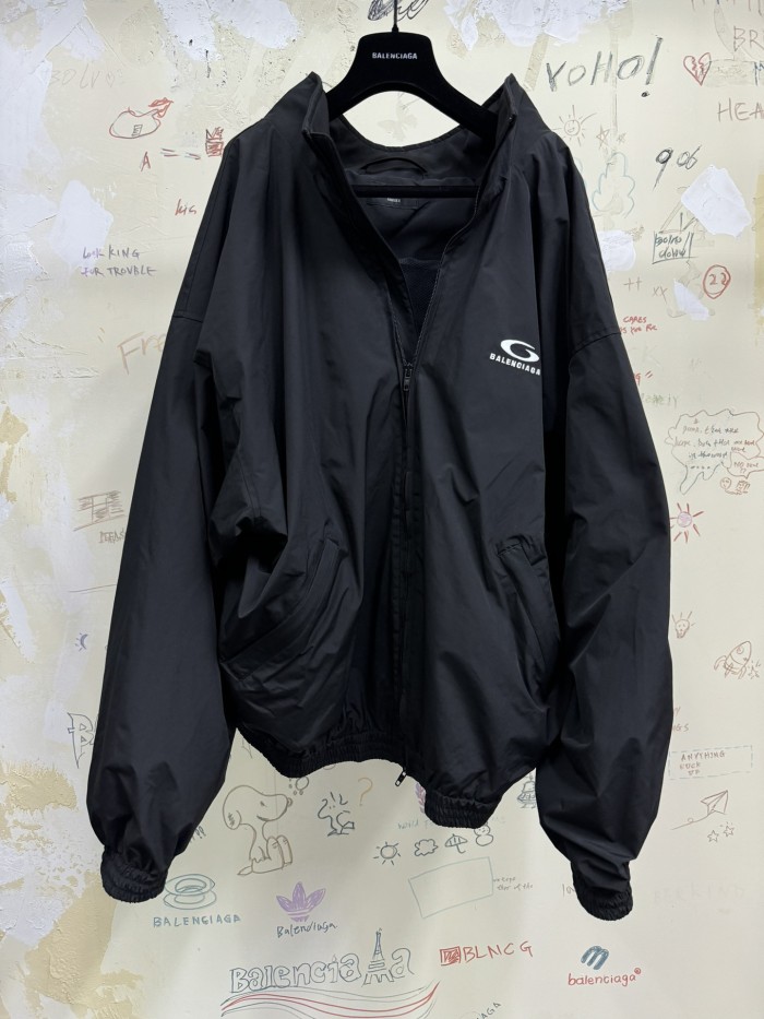 NIGO Balenciaga Women's Spring and Autumn Solid Color Logo Printed Standing Collar Long Sleeve Zipper Jacket #nigo74299