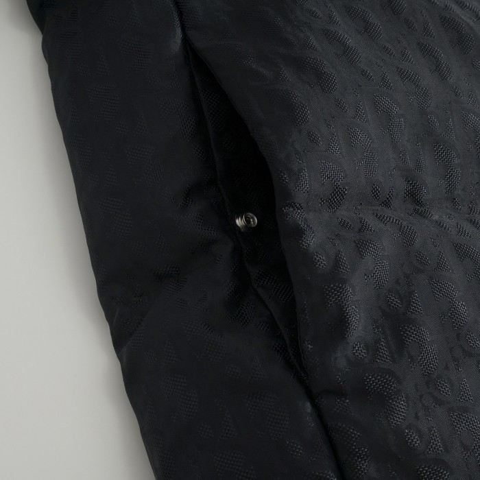 Nigo Dior Men's Fall And Winter Black Dark Logo Print Lapel Single Breasted Long Sleeved Puffer Down Jacket #nigo74317