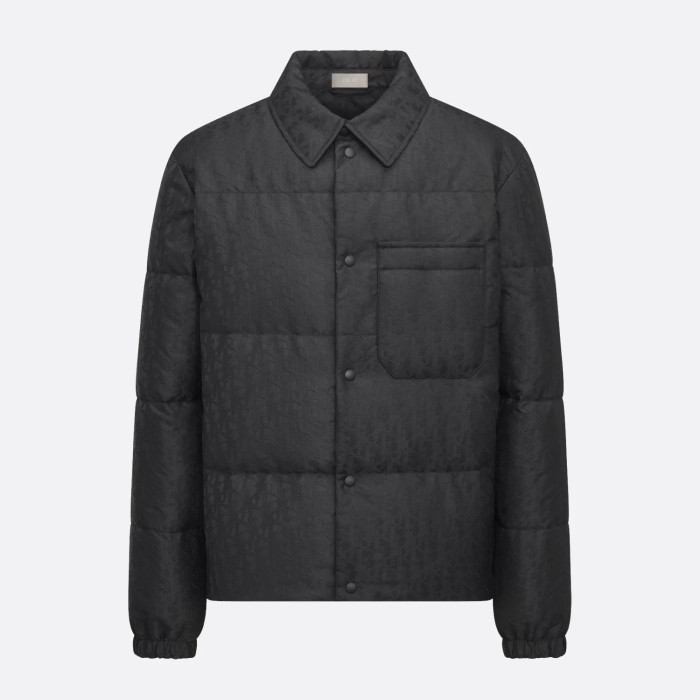 Nigo Dior Men's Fall And Winter Black Dark Logo Print Lapel Single Breasted Long Sleeved Puffer Down Jacket #nigo74317