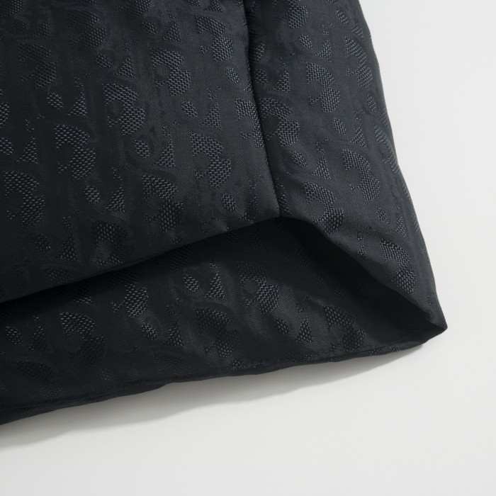 Nigo Dior Men's Fall And Winter Black Dark Logo Print Lapel Single Breasted Long Sleeved Puffer Down Jacket #nigo74317