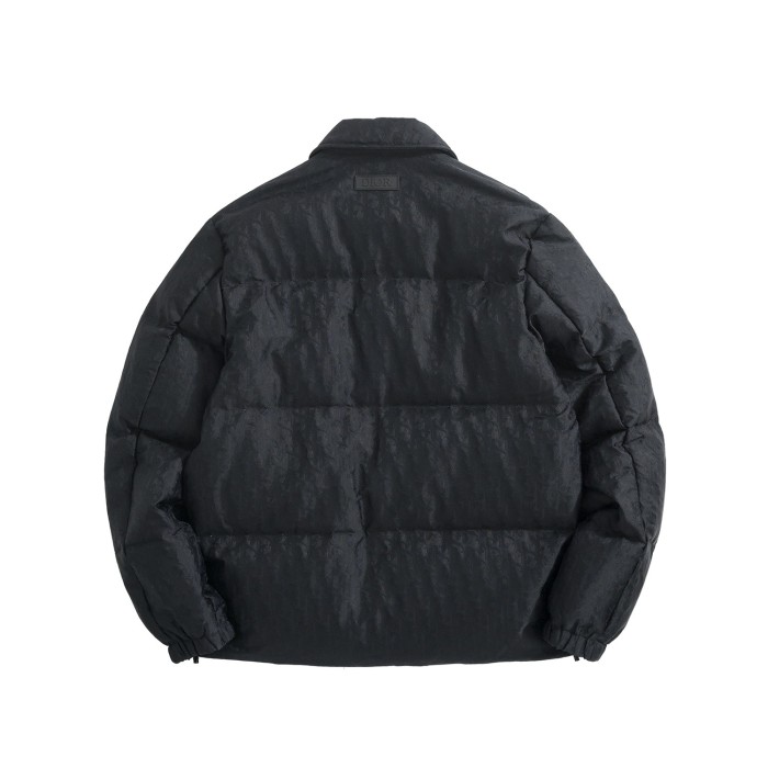 Nigo Dior Men's Fall And Winter Black Dark Logo Print Lapel Single Breasted Long Sleeved Puffer Down Jacket #nigo74317