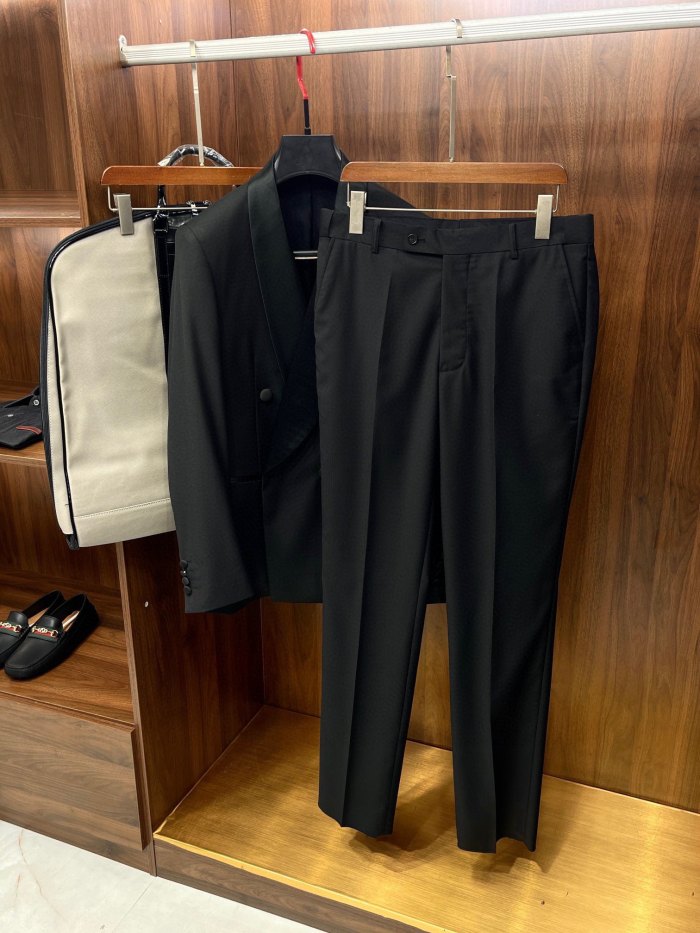 NIGO Dior Men's Spring And Autumn Solid Color Lapel Wool Long Sleeve Blazer Jacket Casual Solid Pants Ngvp #nigo9641