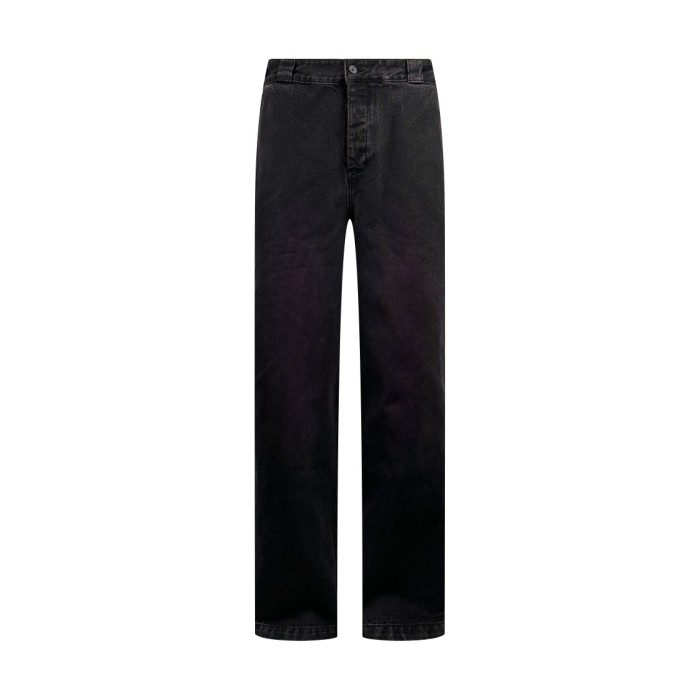 NIGO Prada Men's Spring and Autumn Solid Color Mid Waist Button Loose Jeans Pants #nigo74355