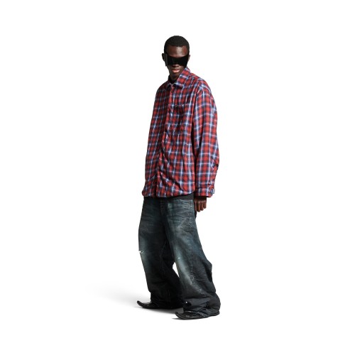 NIGO Balenciaga Men's Fall And Winter Color Blocking Check Single-Breasted Double-Sided Loose Shirt Cotton Long-Sleeved Jacket Ngvp #nigo9653