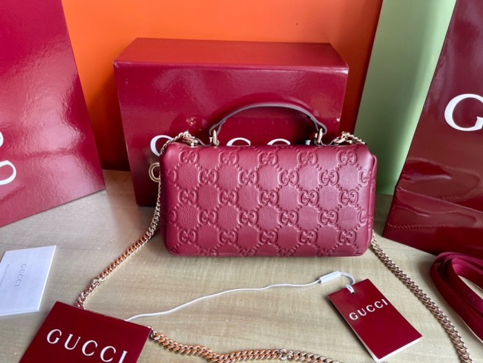 NIGO Gucci Milano Women's Solid Color Removable Shoulder Strap Leather Single Shoulder Crossbody Handbag Bag Bags #nigo74362