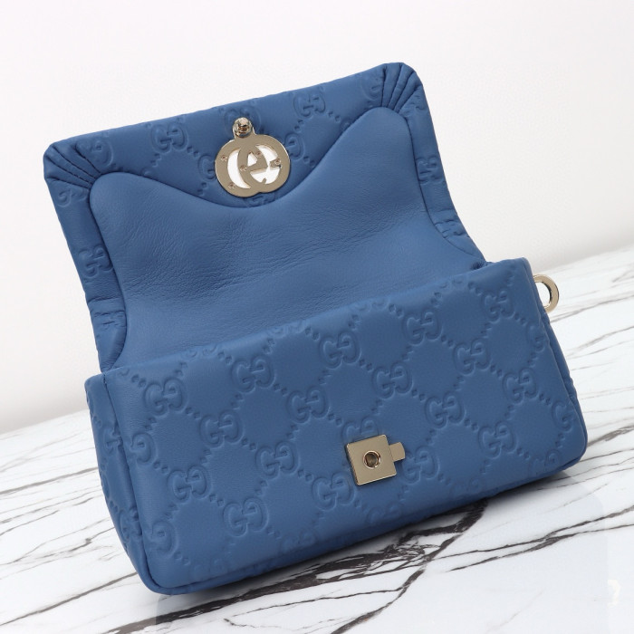 NIGO Gucci Milano Women's Solid Color Removable Shoulder Strap Leather Single Shoulder Crossbody Handbag Bag Bags #nigo74363