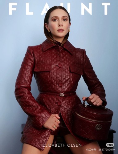 NIGO Gucci Women's Autumn and Winter Solid Color Lapel Embossed Printed Leather Mid-Length Belted Long Sleeve Jacket Coat #nigo74376