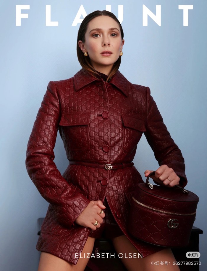 NIGO Gucci Women's Autumn and Winter Solid Color Lapel Embossed Printed Leather Mid-Length Belted Long Sleeve Jacket Coat #nigo74376