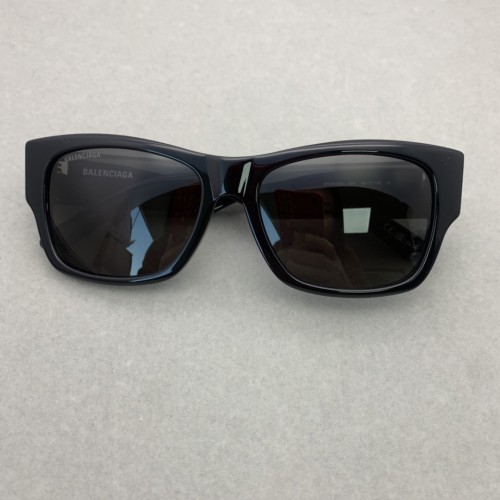 NIGO Balenciaga Men's Black Personalized Trend Letter Printing Simple Plate Frame Rectangular Sunglasses Glasses #nigo74374