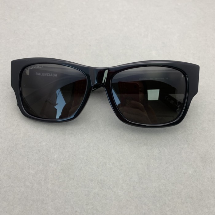 NIGO Balenciaga Men's Black Personalized Trend Letter Printing Simple Plate Frame Rectangular Sunglasses Glasses #nigo74374