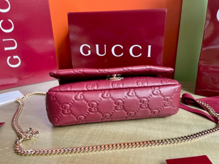 NIGO Gucci Milano Women's Solid Color Removable Shoulder Strap Leather Single Shoulder Crossbody Handbag Bag Bags #nigo74362