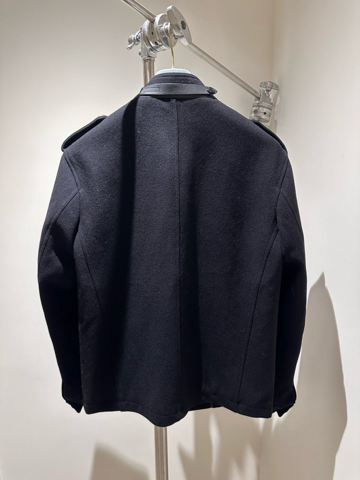 NIGO Tom Ford Men's Autumn and Winter Solid Color Standing Lapel Single Breasted Wool Long Sleeve Jacket #nigo74378