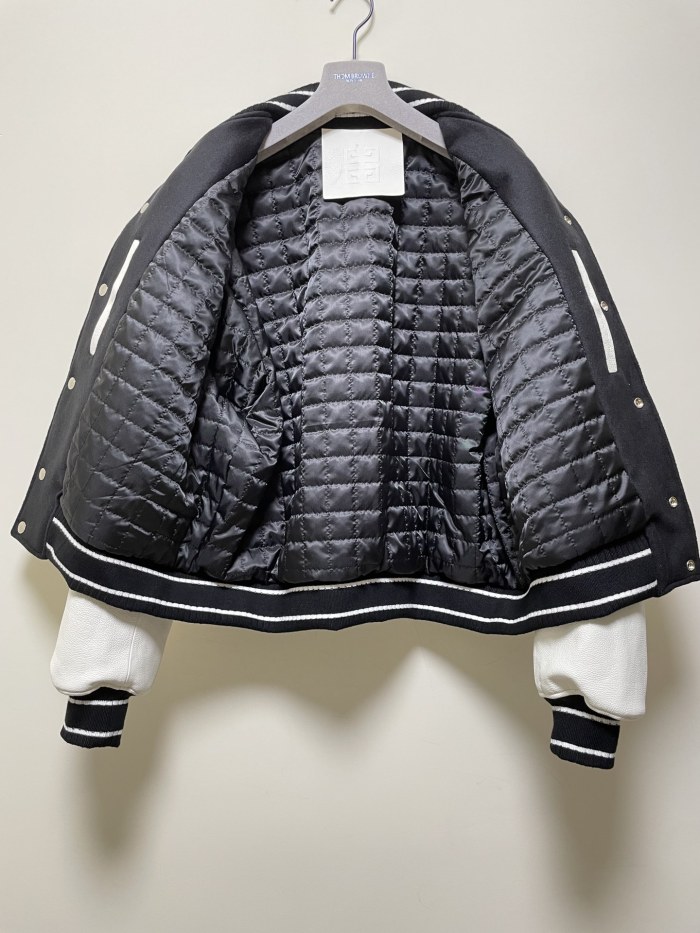 NIGO Givenchy Men's Autumn and Winter Color Blocking Single Breasted Wool and Leather Hooded Jacket #nigo74364