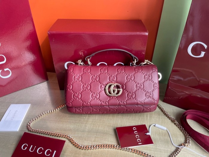 NIGO Gucci Milano Women's Solid Color Removable Shoulder Strap Leather Single Shoulder Crossbody Handbag Bag Bags #nigo74362