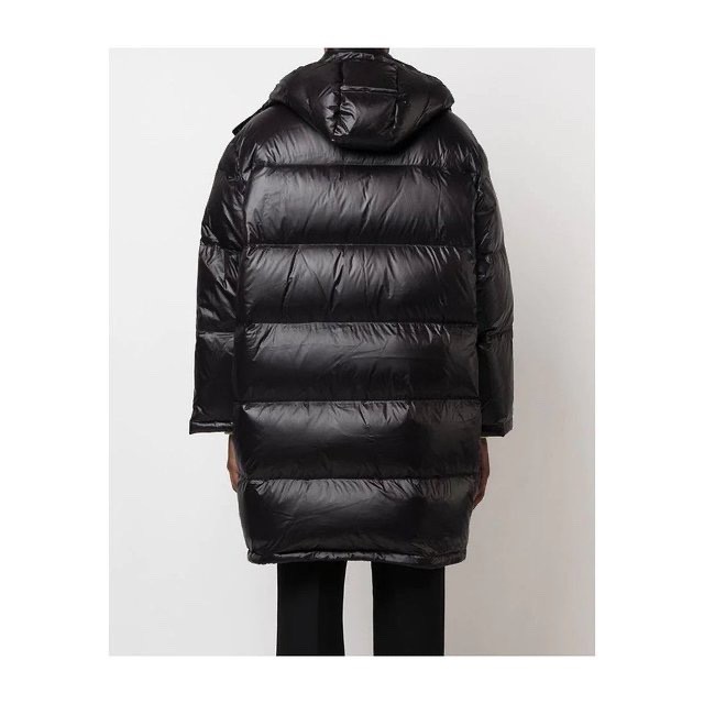 NIGO Prada Men's And Women's Autumn And Winter Solid Color Quilted Fluffy Medium Length Hooded Puffer Down Jacket #nigo74389