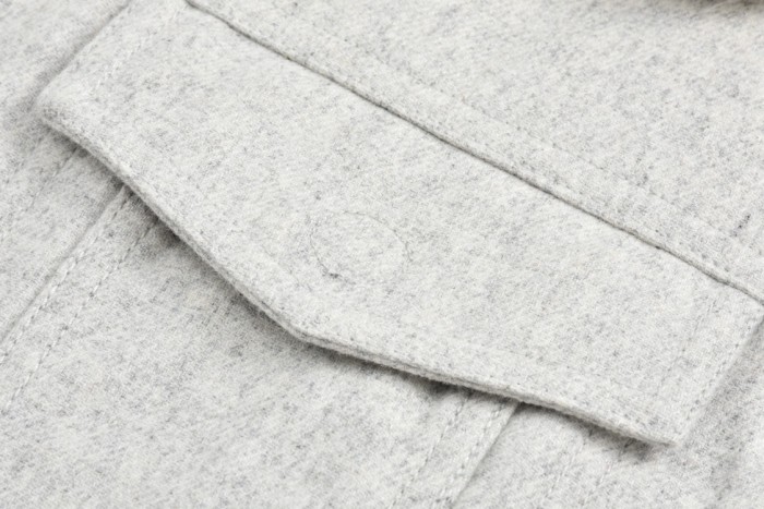 NIGO Louis Vuitton Men's Autumn and Winter Solid Color Wool Lapel Zipper Long Sleeve Jacket #nigo74399