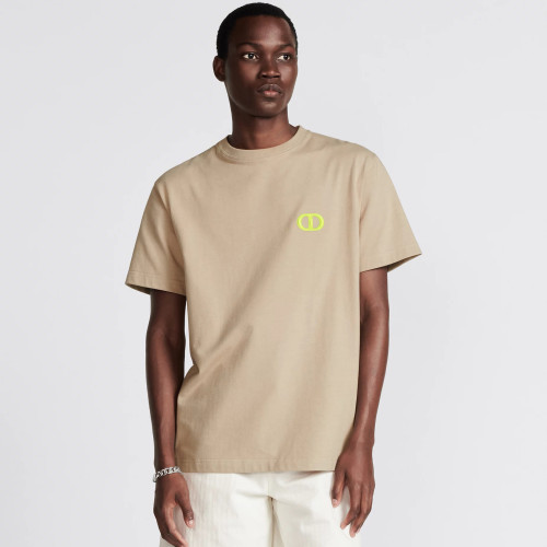 NIGO Dior Men's Summer Logo Embroidery Loose Solid Color Round Neck Cotton Short Sleeve T-Shirt #nigo74449
