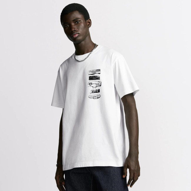 NIGO Dior Men's Summer Solid Color Graphic Printed Round Neck Cotton Short Sleeve T-Shirt #nigo74446