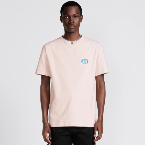 NIGO Dior Men's Summer Logo Embroidery Loose Solid Color Round Neck Cotton Short Sleeve T-Shirt #nigo74449