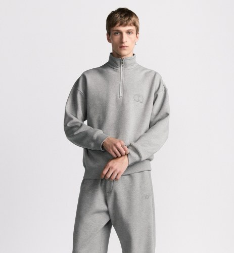 NIGO Dior Men's Spring and Autumn Solid Color Logo Embroidery Half Zipper Long Sleeve Sweatshirt Cotton Knit Sweatpants Pants Set Suit #nigo74451