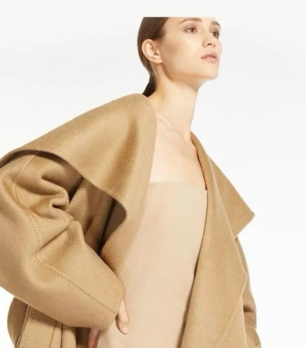 NIGO MaxMara Women's Autumn And Winter Cashmere Tie Lapel Casual Loose Solid Color Long Sleeve Coat Ngvp #nigo9664