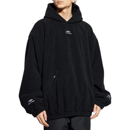 NIGO Balenciaga Men's Autumn and Winter Solid Color Embroidery Letter Print Teddy Woven Fabric Hooded Sweatshirt #nigo74459