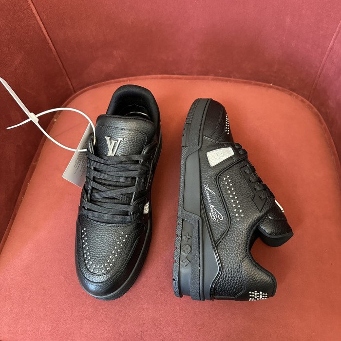 NIGO Louis Vuitton Lv Trainer Sneakers #54 Men's Fashionable Luxury Cowhide Colour Block Casual Sneakers Shoes #nigo71783