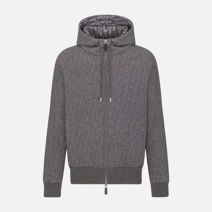 NIGO Dior Men's Spring and Autumn Solid Color Jacquard Cashmere Hooded Zipper Long Sleeve Jacket Drawstring Lace-Up Leisure Pants Suit Set #nigo74477