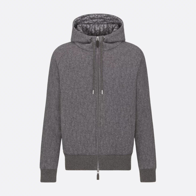 NIGO Dior Men's Spring and Autumn Solid Color Jacquard Cashmere Hooded Zipper Long Sleeve Jacket Drawstring Lace-Up Leisure Pants Suit Set #nigo74477