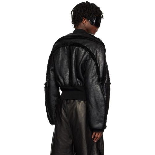 NIGO Rick Owens Ro Fur One Autumn And Winter New Fashion Splicing Leather Jacket Coat High Street Trend Hip Hop Dark Style Warm Coat Ngvp #nigo9719