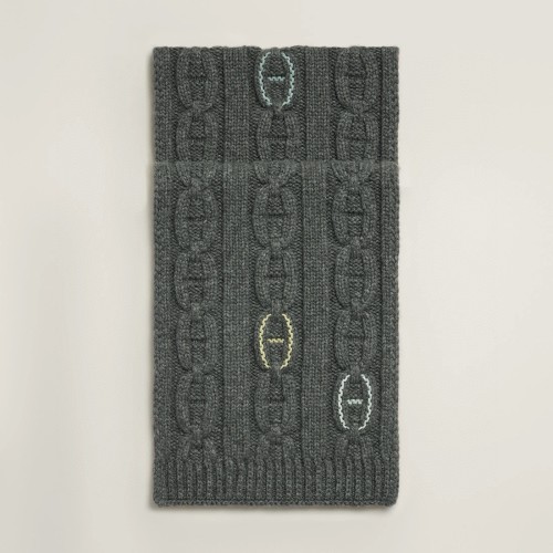 NIGO Hermes Knitted Chaine D'ancre Chain Link Cashmere Scarf Fashion Casual Solid Colour Warm 100% Cashmere Men's Autumn & Winter Accessories Ngvp #nigo9716
