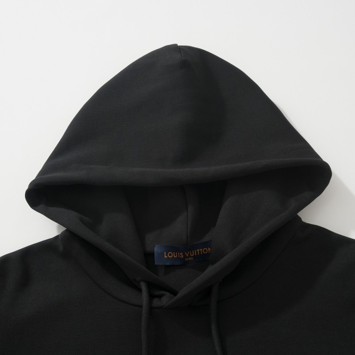 NIGO Louis Vuitton Men's Spring and Autumn Solid Color Beaded Logo Letter Long Sleeve Hooded Sweatshirt #nigo74489