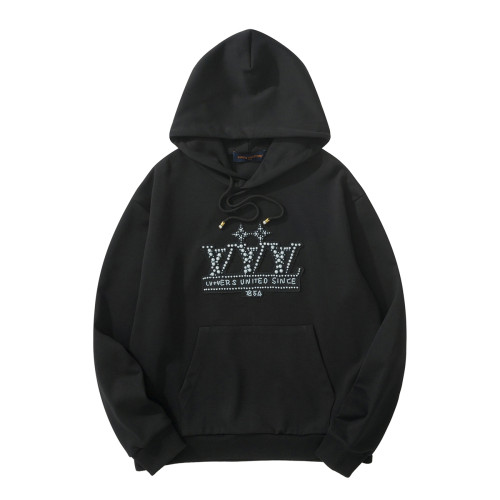 NIGO Louis Vuitton Men's Spring and Autumn Solid Color Beaded Logo Letter Long Sleeve Hooded Sweatshirt #nigo74489