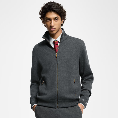NIGO Louis Vuitton Men's Spring and Autumn Solid Color Printed Zipper Standing Collar Long Sleeve Jacket #nigo74493